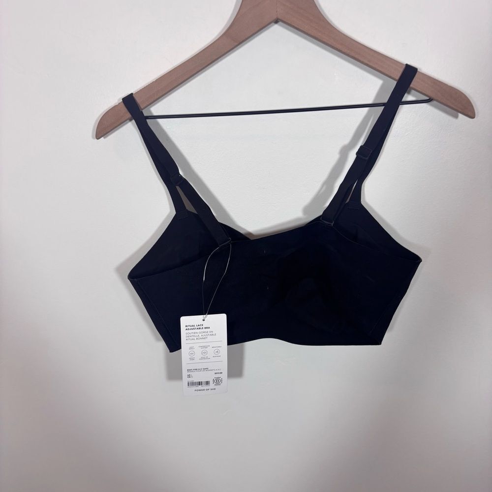 Athleta Ritual Lace Adjustable Bra NEW with tags Large A/C Black Lace - Picture 8 of 12